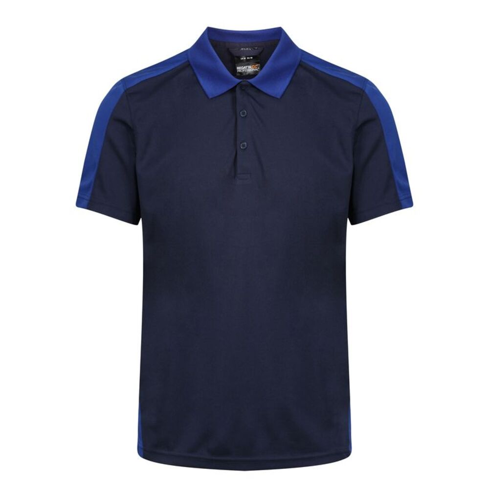 Regatta Contrast Coolweave Pique Polo Shirt / Navy/New Royal